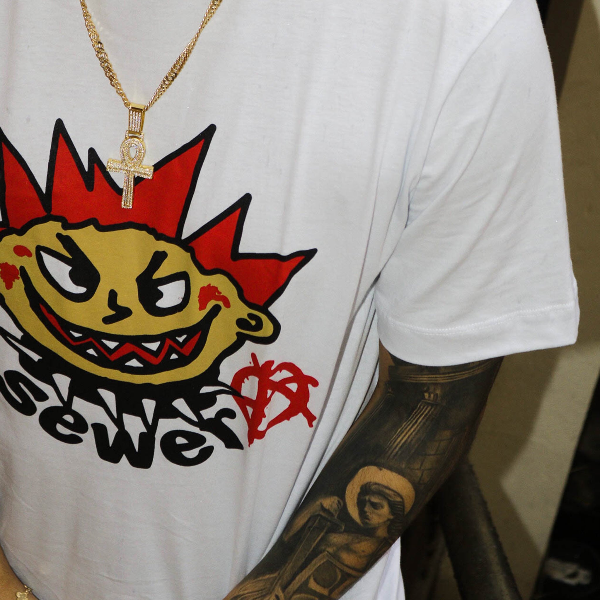 Camiseta Sewer "Punk" Branca